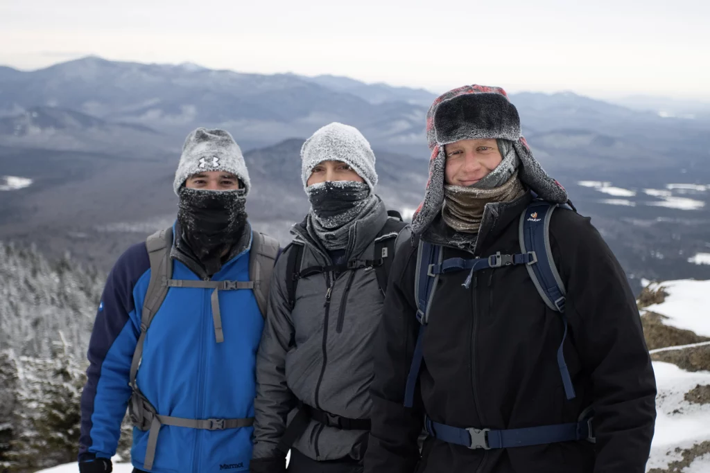 Kevin, Justin and Clark, below zero.