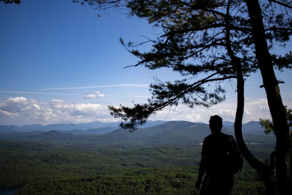 This lookout near the top is a few steps out and down from the highest point of the peak.