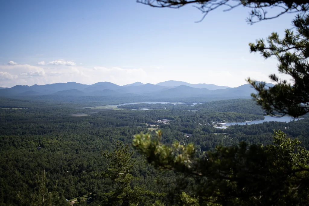 On a clear day, views from Baker of the nearby residential areas are actually quite good.