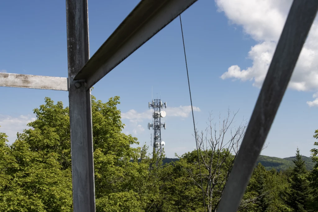 Nearby communications tower accessible from the same service road.