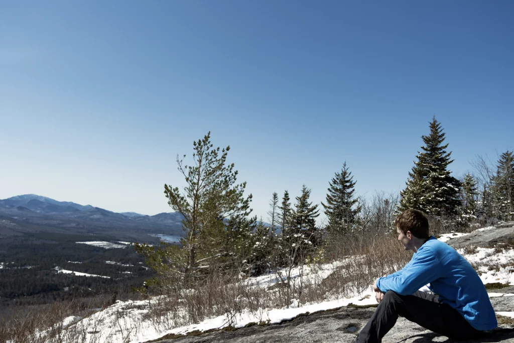 The peak at Haystack is fairly open, fairly wide, and has a mild decline across pretty much the whole thing.