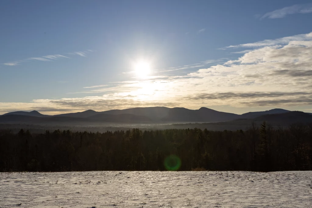 A frozen lake at mid day, Owl's Head.