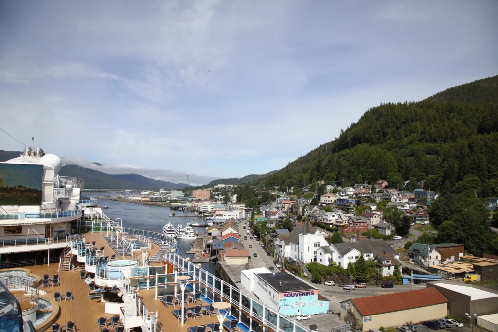 Some of the best views of the towns we stoped at actually came from the tippy-top of the boat.